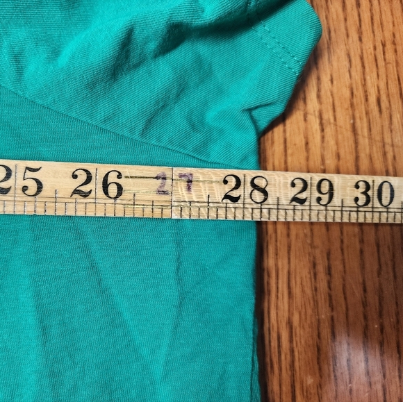 ROAMAN'S GREEN CRISS CROSS FRONT SHORT SLEEVE PLUS SIZE 3X TOP - Picture 5 of 9